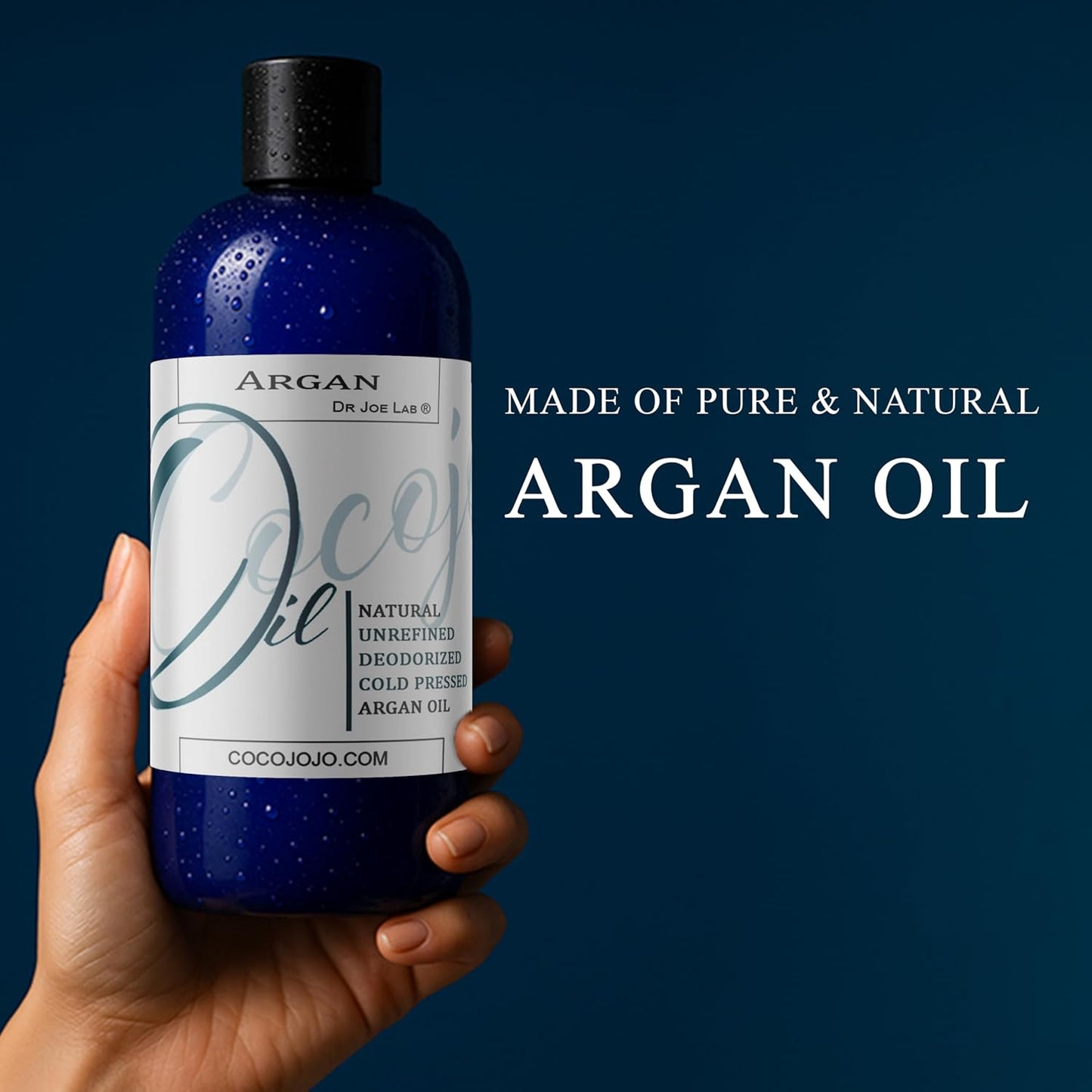 Pure Argan Oil Deodorized Unrefined Cold Pressed, 32 Fluid Ounce