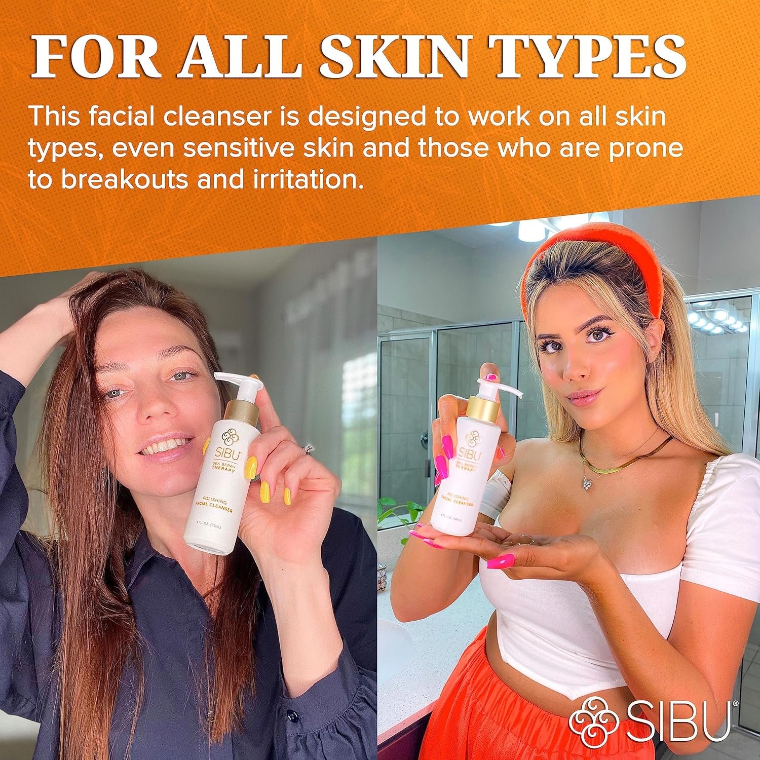 Sea Buckthorn Polishing Facial Cleanser (4Oz), Face Wash Made from Premium Himalayan Sea Berry Oil – Moisturizes Skin, Reduces Blemishes, Removes Make-Up