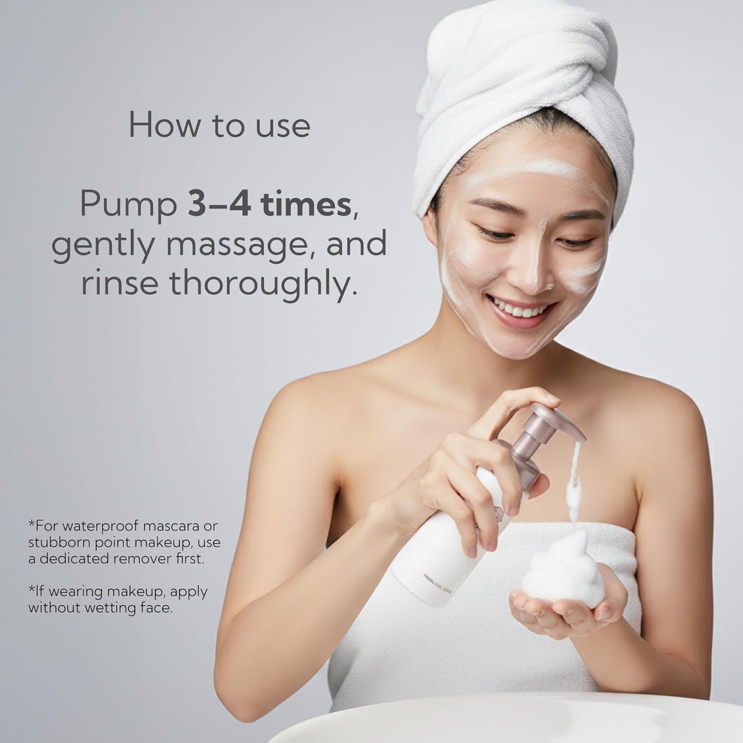 Bubble Cream Face Wash, Gentle Foaming Facial Cleanser with Ultra-Fine Microbubbles, Hydrating Facewash and Makeup Remover, Gentle Formula for All Skin Types – 7.01 Fl Oz