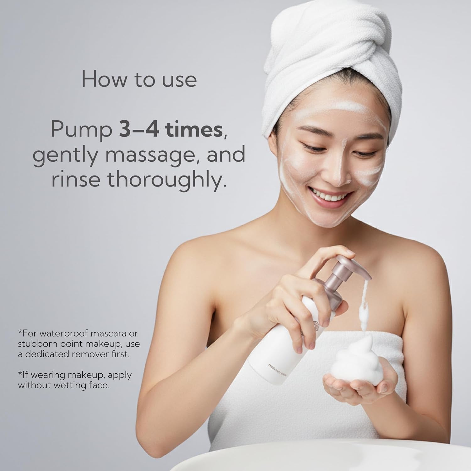 Bubble Cream Face Wash, Gentle Foaming Facial Cleanser with Ultra-Fine Microbubbles, Hydrating Facewash and Makeup Remover, Gentle Formula for All Skin Types – 7.01 Fl Oz