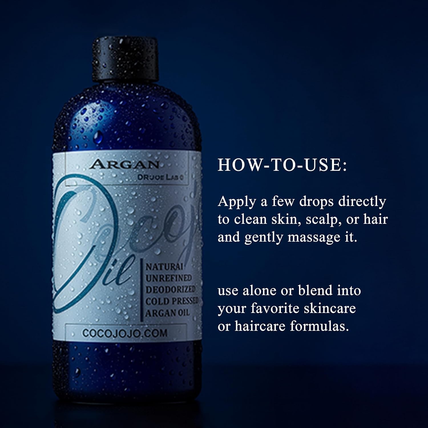 Pure Argan Oil Deodorized Unrefined Cold Pressed, 32 Fluid Ounce